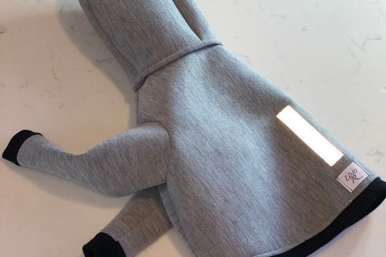 City Jogger Grey Italian Greyhound Hoodie - UnoRuben