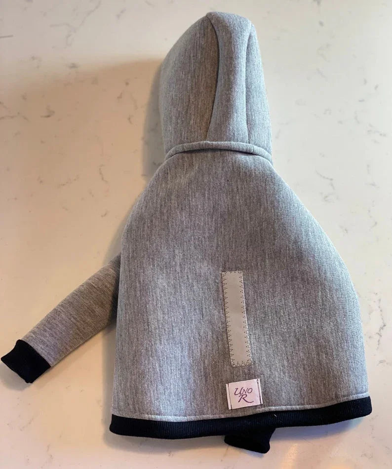 City Jogger Grey Italian Greyhound Hoodie - UnoRuben