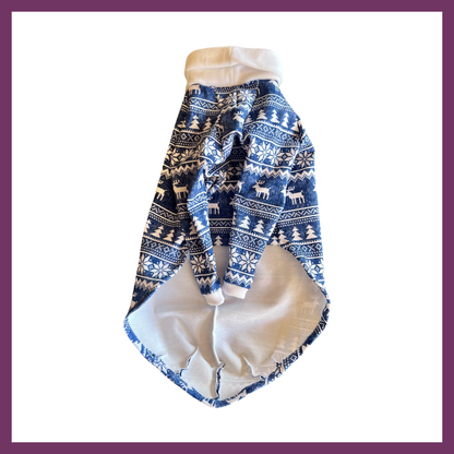Blue reindeer Christmas top