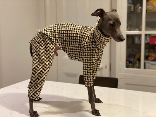 Pied de Poule Two Piece Chestnut Suit
